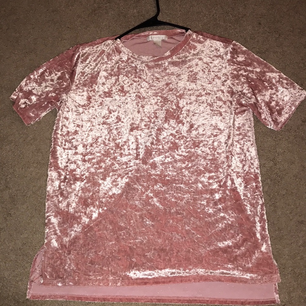 Forever 21 Velvet Short Sleeve
